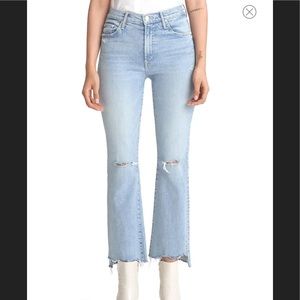 NWT MOTHER The Hustler Ankle Chewed-Hem Jean